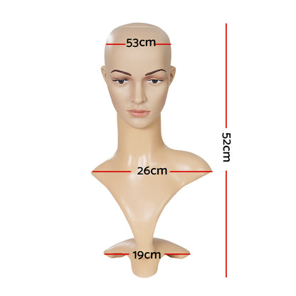 Embellir Female Mannequin Head Dummy Model Display Shop Stand Professional Use - ShopFrenzy