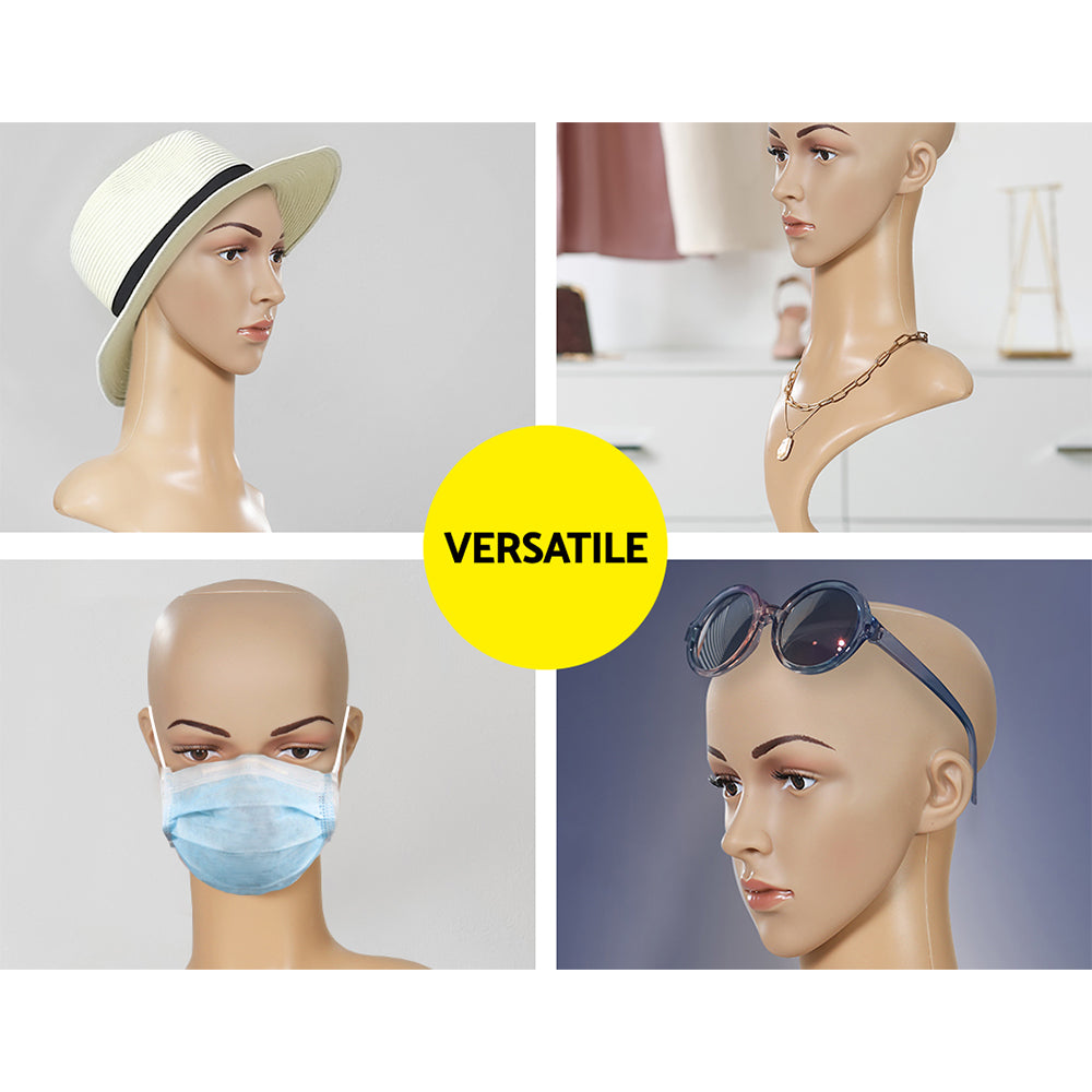Embellir Female Mannequin Head Dummy Model Display Shop Stand Professional Use - ShopFrenzy