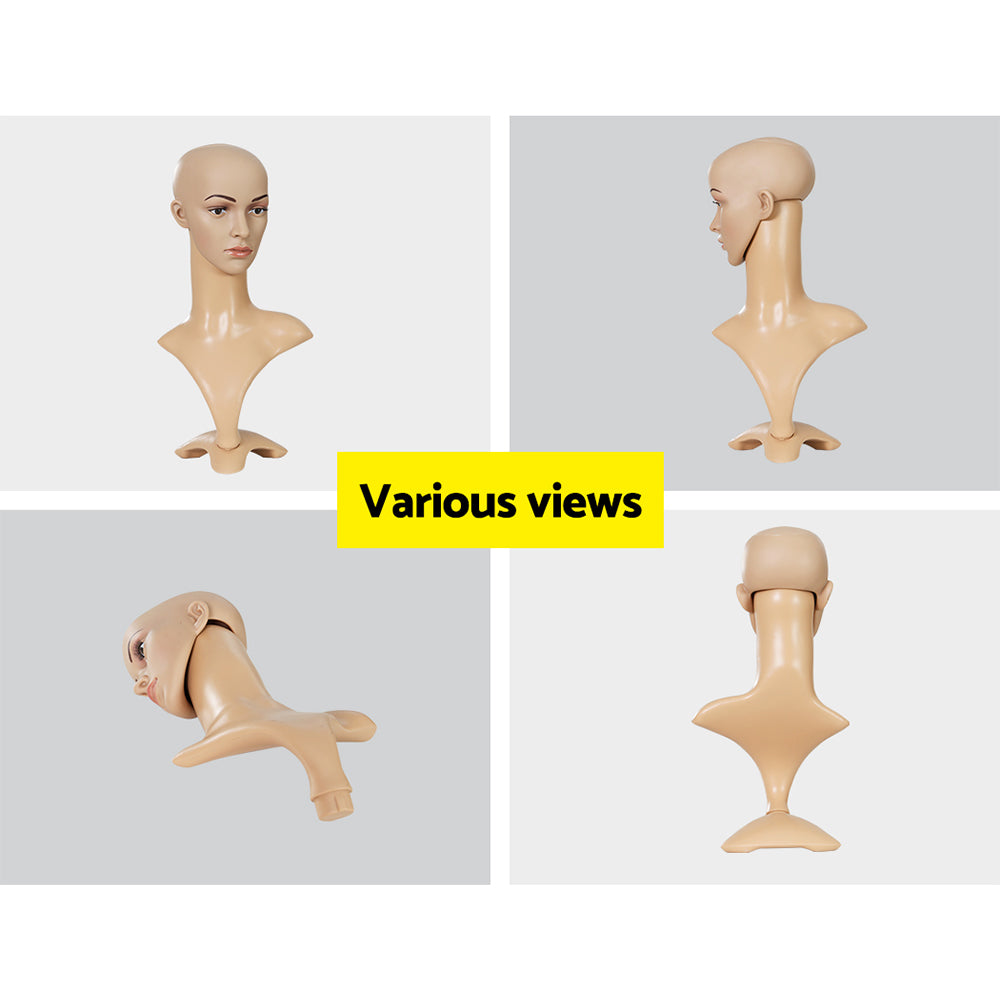 Embellir Female Mannequin Head Dummy Model Display Shop Stand Professional Use - ShopFrenzy