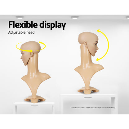 Embellir Female Mannequin Head Dummy Model Display Shop Stand Professional Use - ShopFrenzy