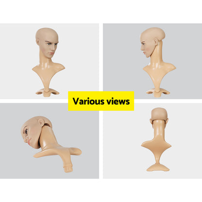 Embellir Male Mannequin Head Dummy Model Display Shop Stand Professional Use - ShopFrenzy
