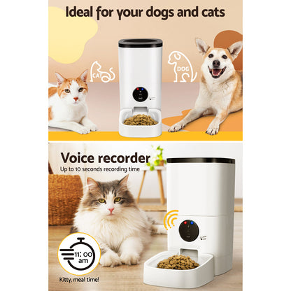 i.Pet Automatic Pet Feeder 6L Wifi Auto Dog Cat Smart Food Dispenser Timer - ShopFrenzy