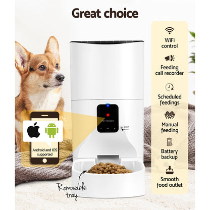 i.Pet Automatic Pet Feeder 9L Wifi Auto Dog Cat Feeder Smart Food Dispenser Timer - ShopFrenzy