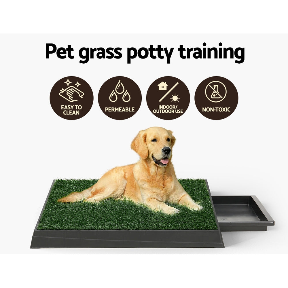 i.Pet Pet Training Pad Dog Potty Toilet Large Loo Portable With Tray Grass Mat - ShopFrenzy