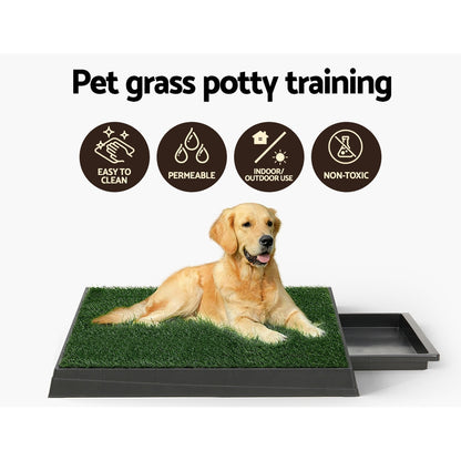 i.Pet Pet Training Pad Dog Potty Toilet Large Loo Portable With Tray Grass Mat - ShopFrenzy