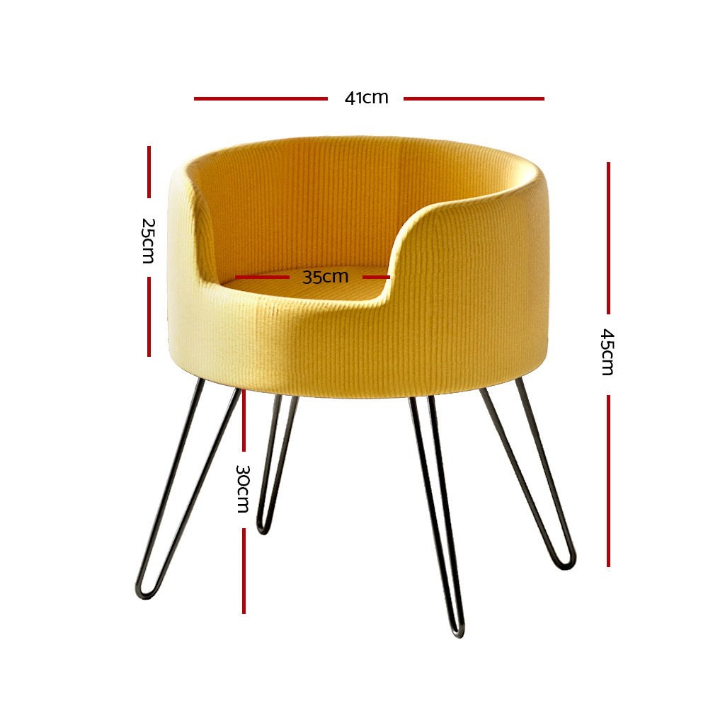 i.Pet Pet Bed Dog Sofa Lounge Cat Calming Raised Couch Yellow - ShopFrenzy