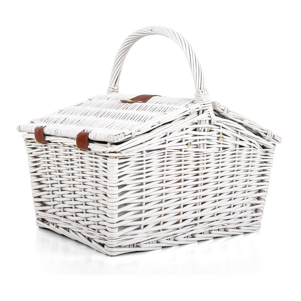 Alfresco 2 Person Picnic Basket Set Insulated Blanket Bag - ShopFrenzy