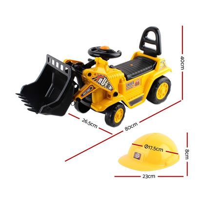 Keezi Ride On Car Toys Kids Excavator Bulldozer Sandpit Digger Car Pretend Play - ShopFrenzy