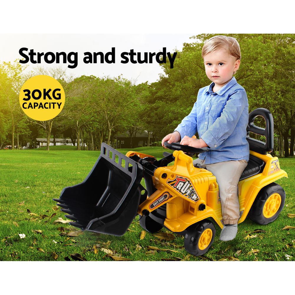 Keezi Ride On Car Toys Kids Excavator Bulldozer Sandpit Digger Car Pretend Play - ShopFrenzy