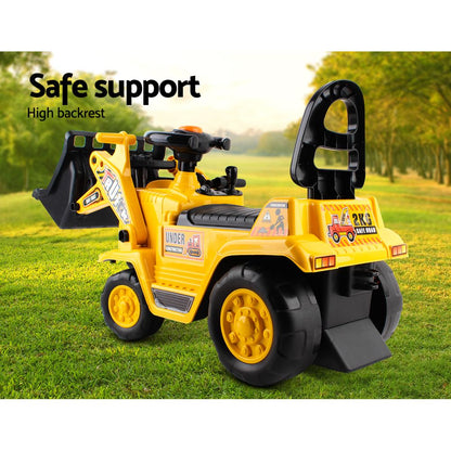 Keezi Ride On Car Toys Kids Excavator Bulldozer Sandpit Digger Car Pretend Play - ShopFrenzy