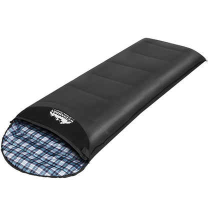 Weisshorn Sleeping Bag Single Thermal Camping Hiking Tent Grey 0&deg;C - ShopFrenzy