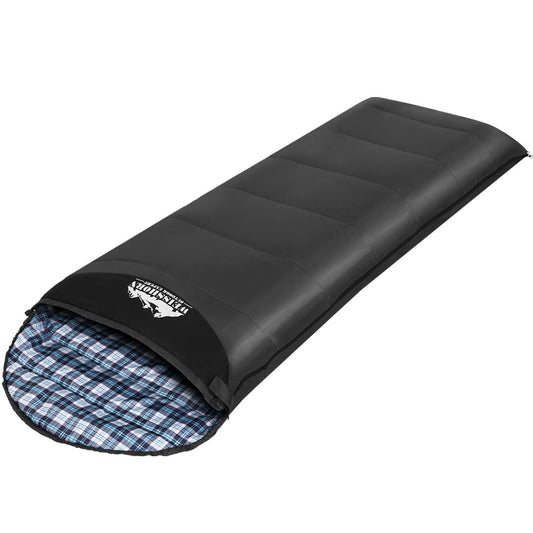 Weisshorn Sleeping Bag Single Thermal Camping Hiking Tent Grey 0&deg;C - ShopFrenzy
