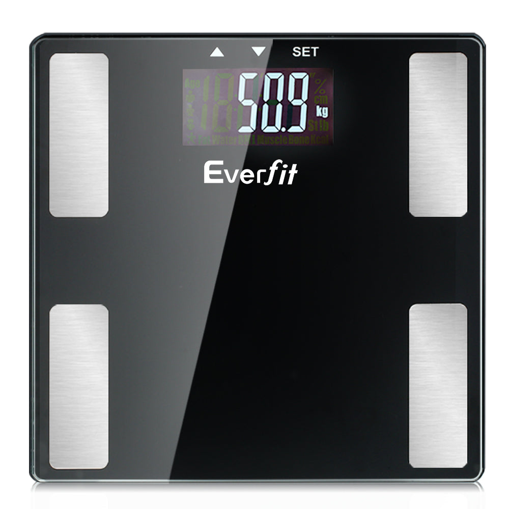 Everfit Bathroom Scales Digital Body Fat Scale 180KG Electronic Monitor BMI CAL - ShopFrenzy