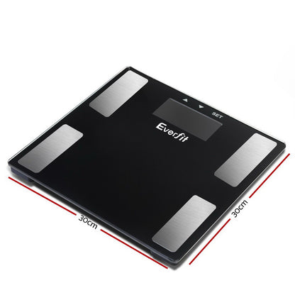 Everfit Bathroom Scales Digital Body Fat Scale 180KG Electronic Monitor BMI CAL - ShopFrenzy