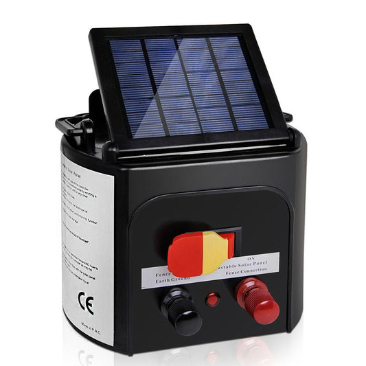 Giantz Fence Energiser 3KM Solar Powered 0.1J Electric Fencing Charger - ShopFrenzy