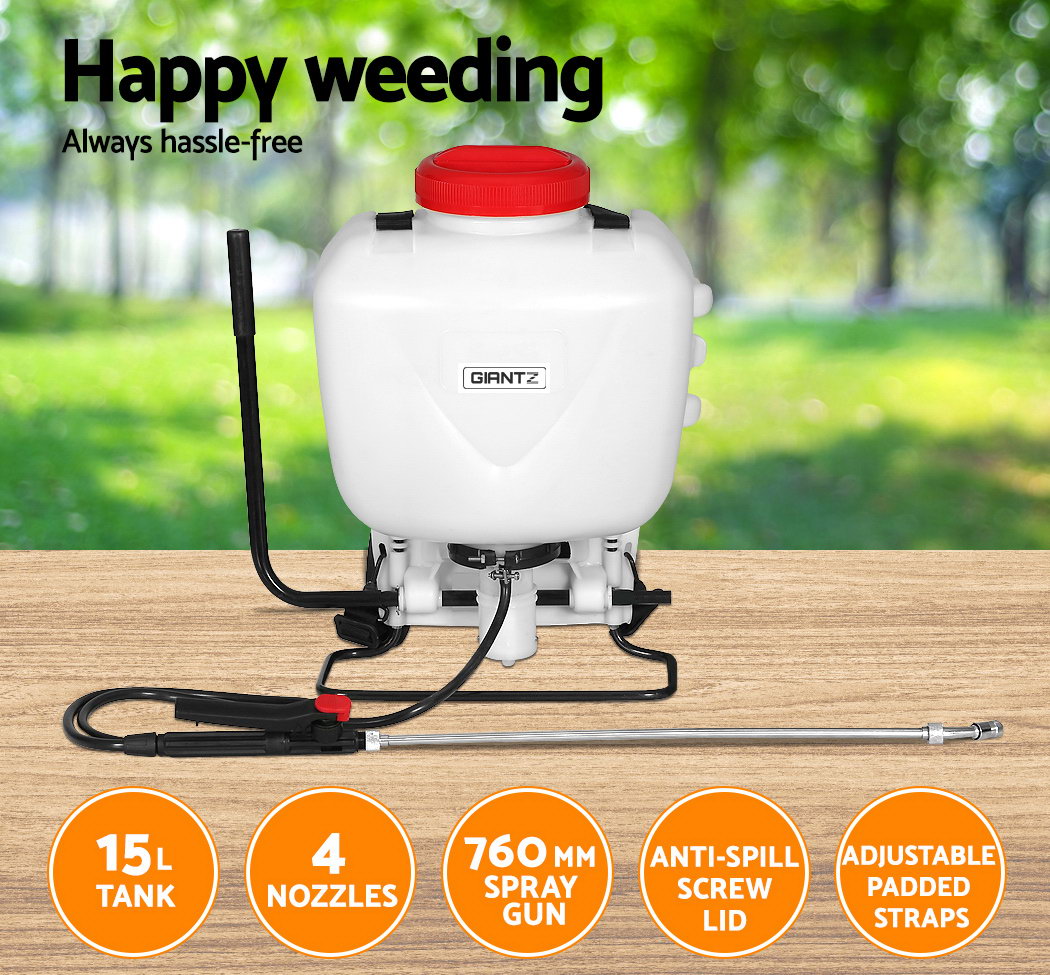 Giantz Weed Sprayer 15L Knapsack Backpack Garden Spray - ShopFrenzy