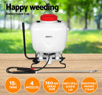 Giantz Weed Sprayer 15L Knapsack Backpack Garden Spray - ShopFrenzy