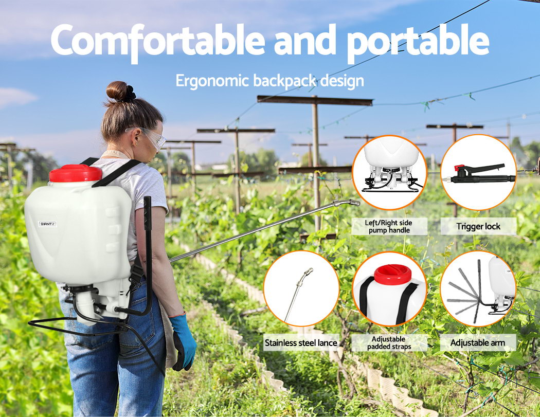 Giantz Weed Sprayer 15L Knapsack Backpack Garden Spray - ShopFrenzy