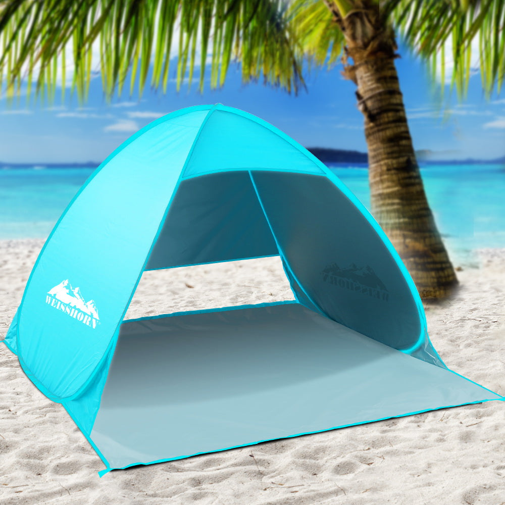 Weisshorn Pop Up Beach Tent Camping Hiking 3 Person Sun Shade Fishing Shelter - ShopFrenzy