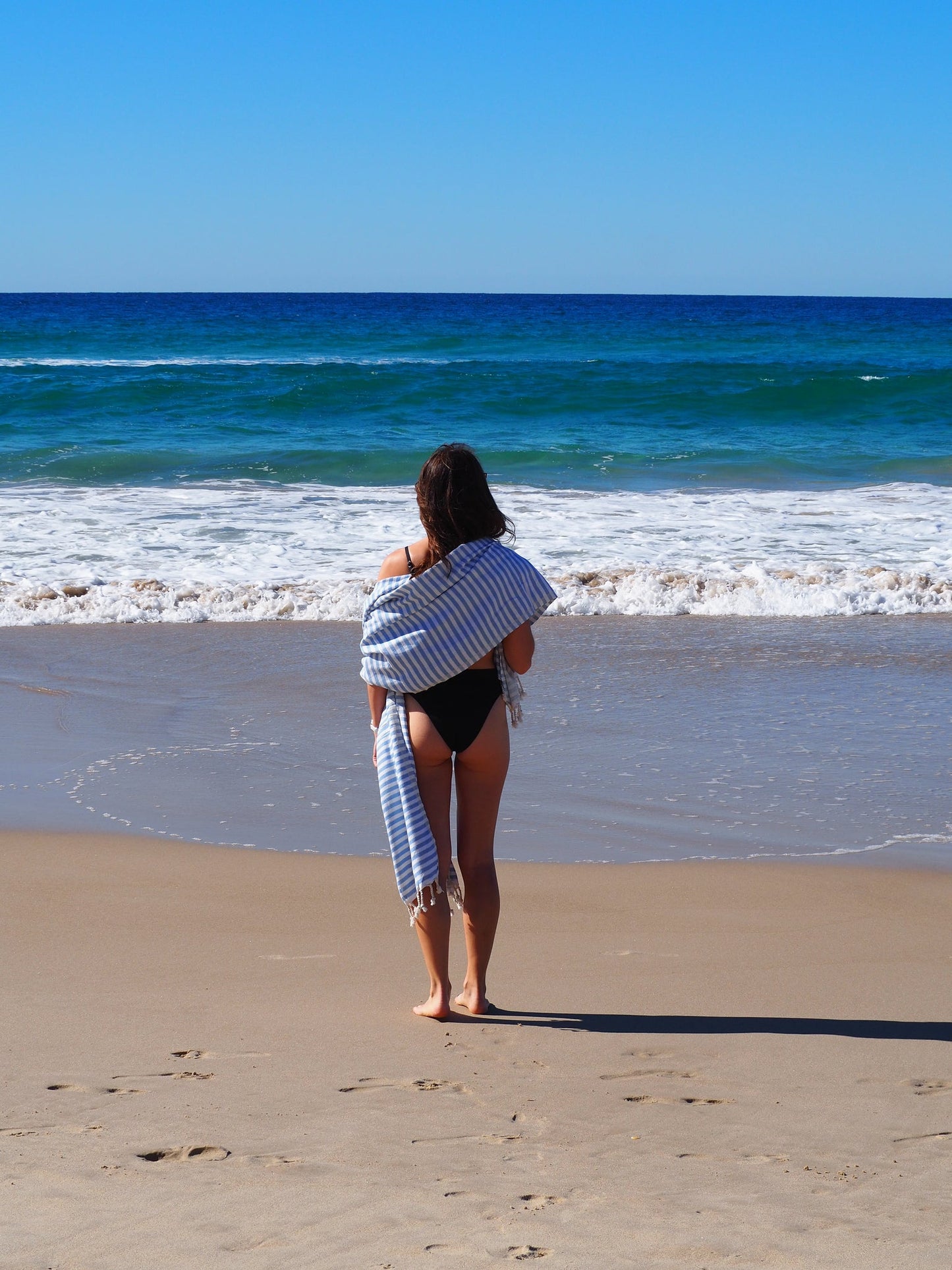PORTSEA TURKISH COTTON TOWEL - SKY BLUE - ShopFrenzy