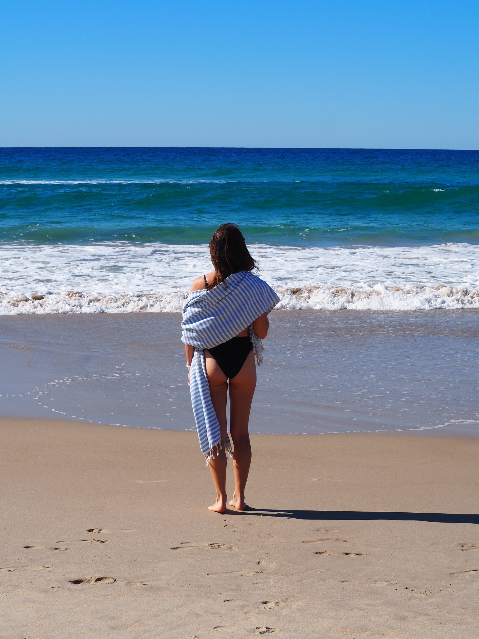 PORTSEA TURKISH COTTON TOWEL - SKY BLUE - ShopFrenzy
