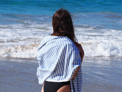 PORTSEA TURKISH COTTON TOWEL - SKY BLUE - ShopFrenzy