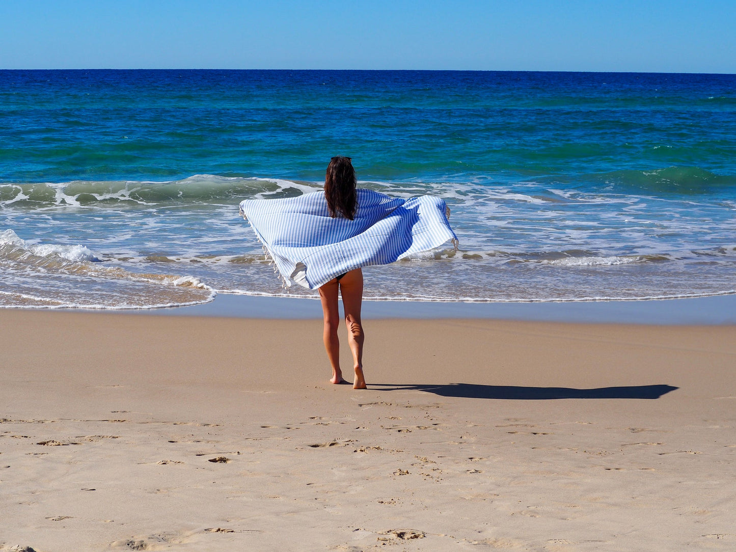PORTSEA TURKISH COTTON TOWEL - SKY BLUE - ShopFrenzy