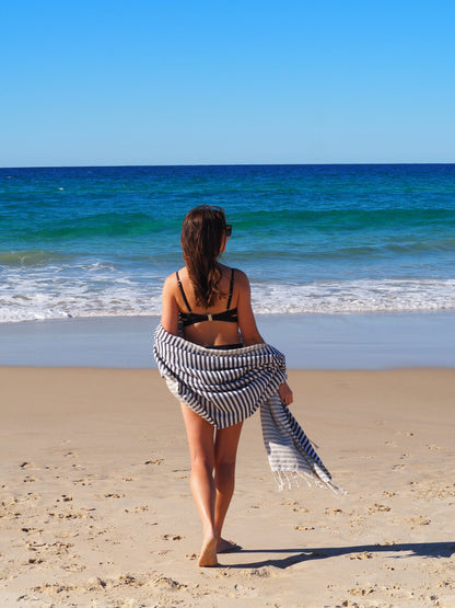 PORTSEA TURKISH COTTON TOWEL - MIDNIGHT - ShopFrenzy