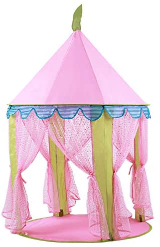 Princess Indoor Castle Playhouse Toy Play Tent for Kids Toddlers with Mat Floor and Carry Bag (Pink) - ShopFrenzy