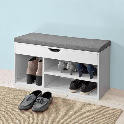 Padded Shoe Bench Lift Up Storage - ShopFrenzy