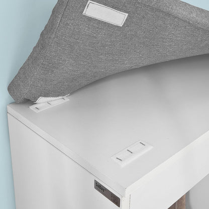 Padded Shoe Bench Lift Up Storage - ShopFrenzy