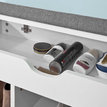 Padded Shoe Bench Lift Up Storage - ShopFrenzy