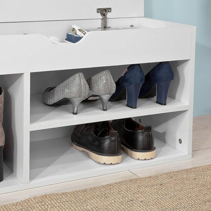 Padded Shoe Bench Lift Up Storage - ShopFrenzy