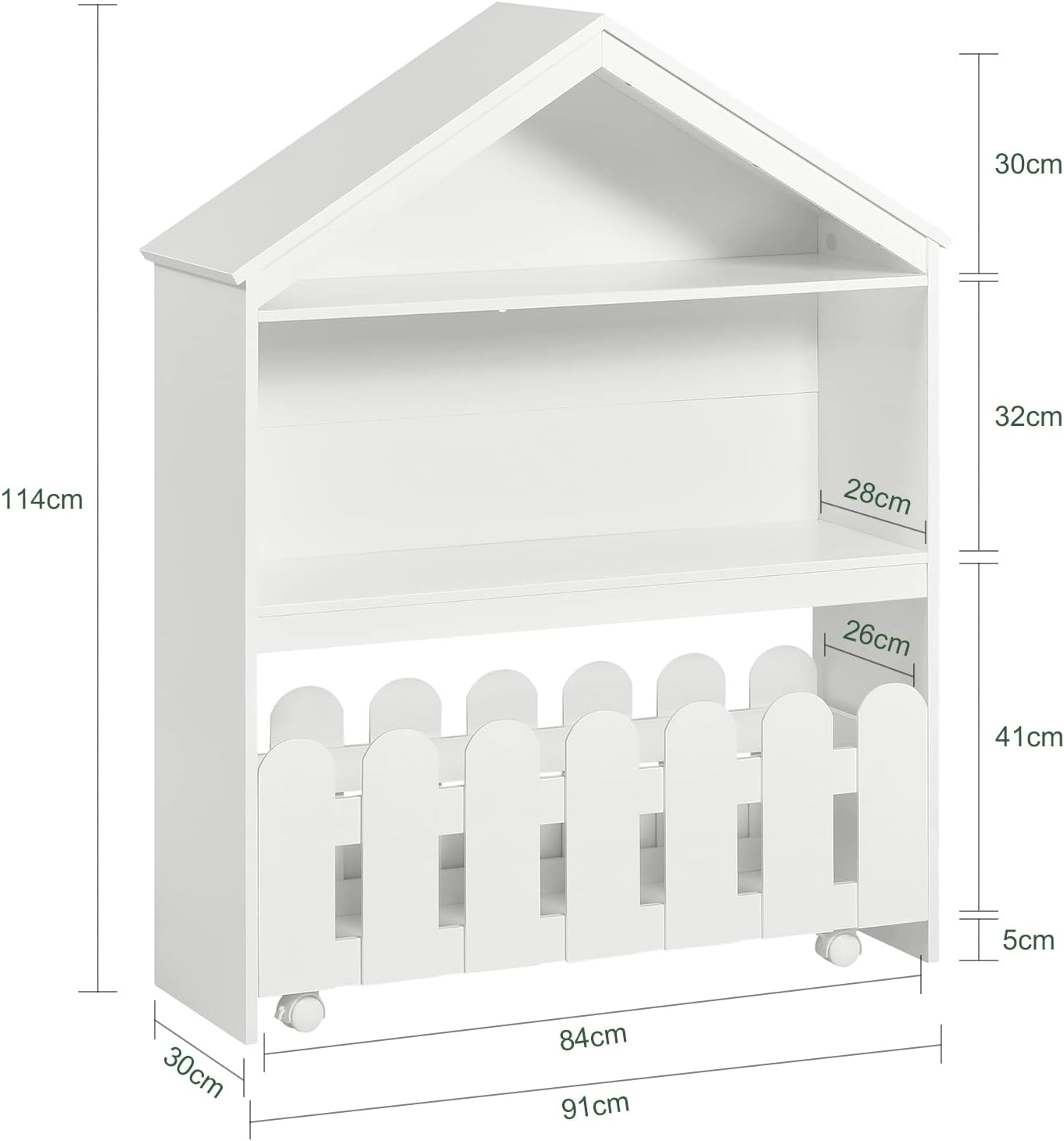 Kids Bookcase Shelf Storage Mobile Toy Chest - ShopFrenzy