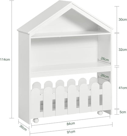 Kids Bookcase Shelf Storage Mobile Toy Chest - ShopFrenzy