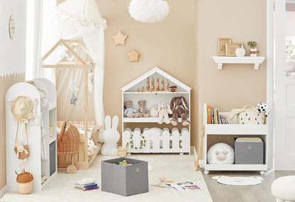 Kids Bookcase Shelf Storage Mobile Toy Chest - ShopFrenzy