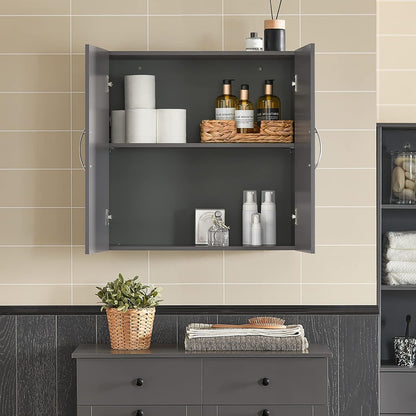 Wall Storage Cabinet Unit Double Doors - ShopFrenzy