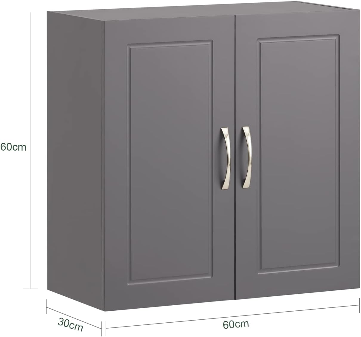 Wall Storage Cabinet Unit Double Doors - ShopFrenzy