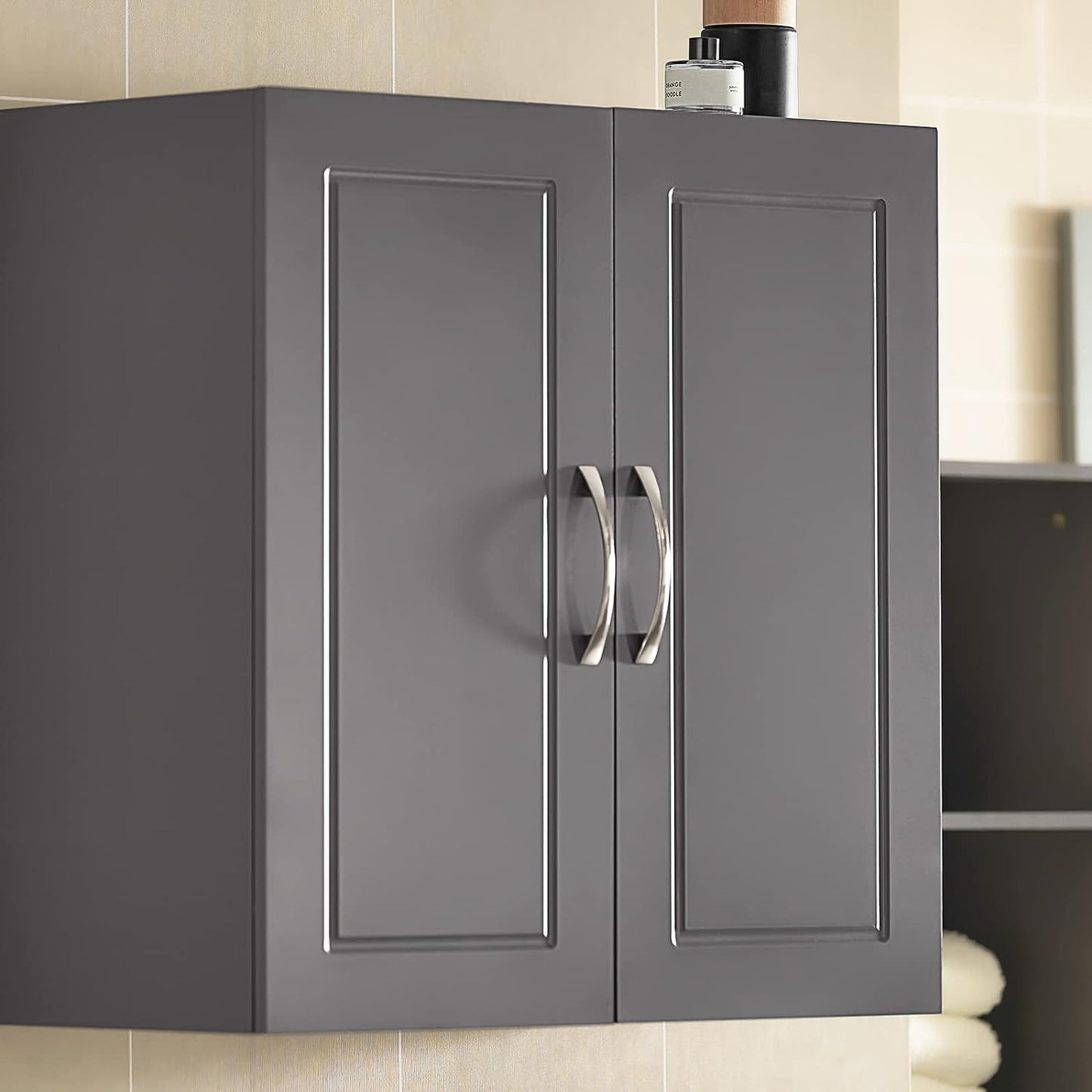 Wall Storage Cabinet Unit Double Doors - ShopFrenzy