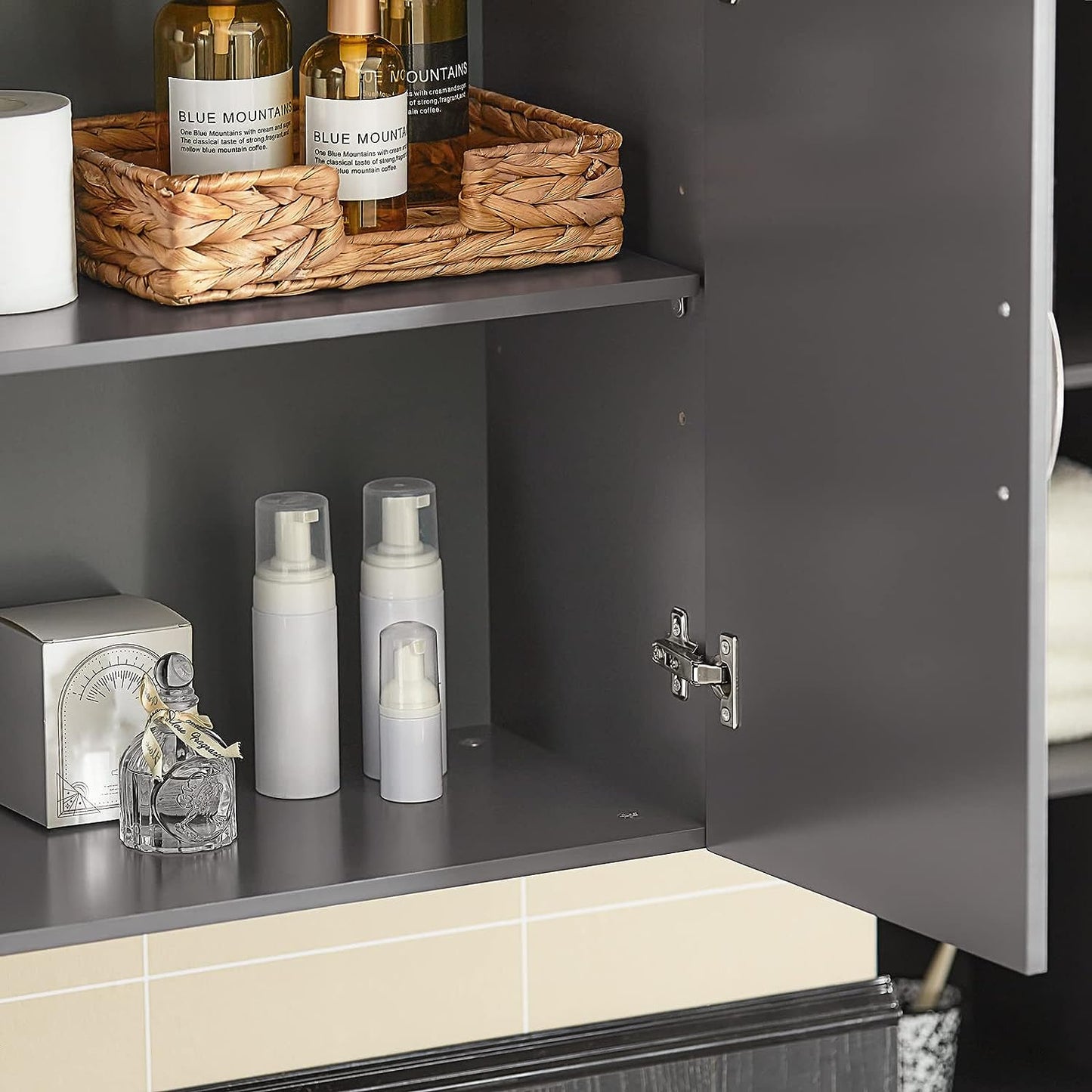 Wall Storage Cabinet Unit Double Doors - ShopFrenzy