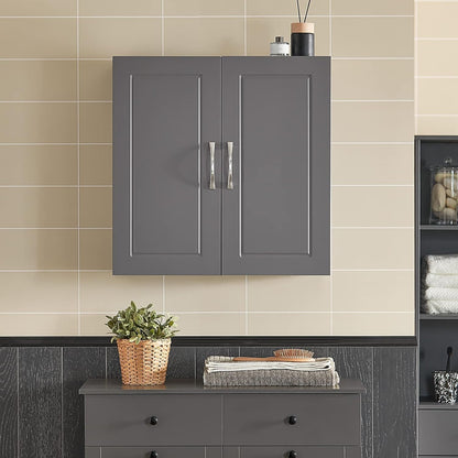 Wall Storage Cabinet Unit Double Doors - ShopFrenzy