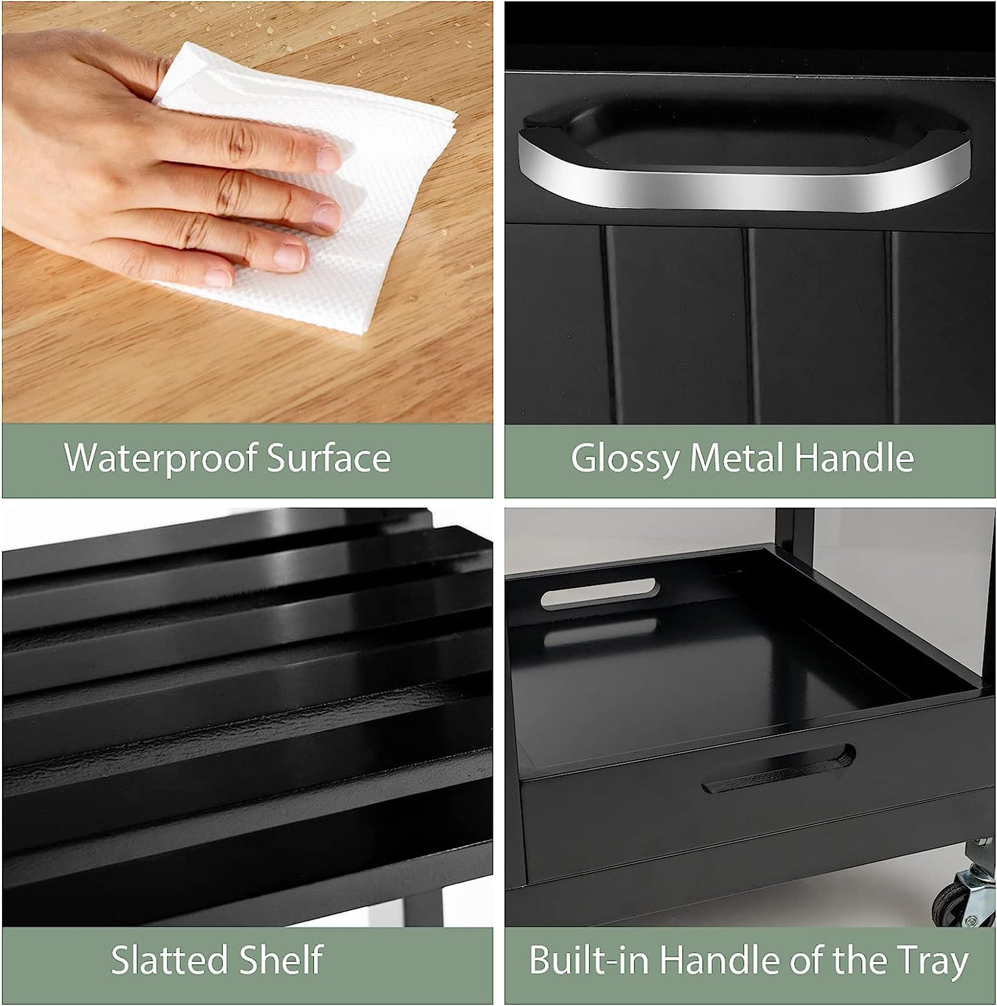 Kitchen Island Cart with Storage, Drawers, Shelves - ShopFrenzy