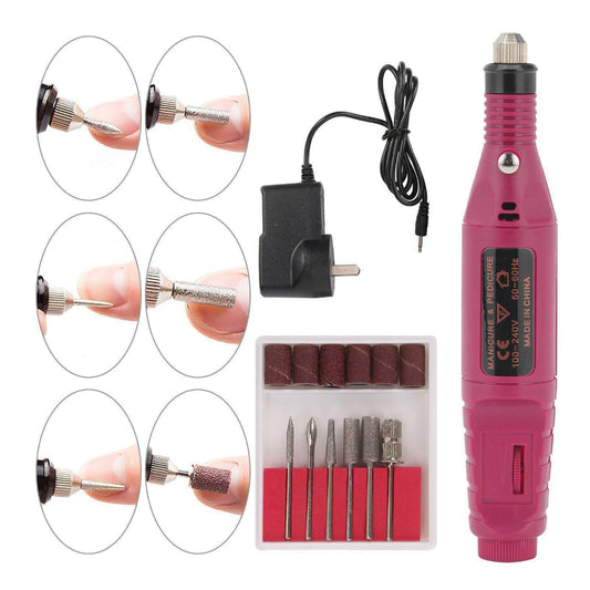 Electric Nail Drill Bits 12File Tool Kit Machine Acrylic Manicure Art Pen Shaper - ShopFrenzy