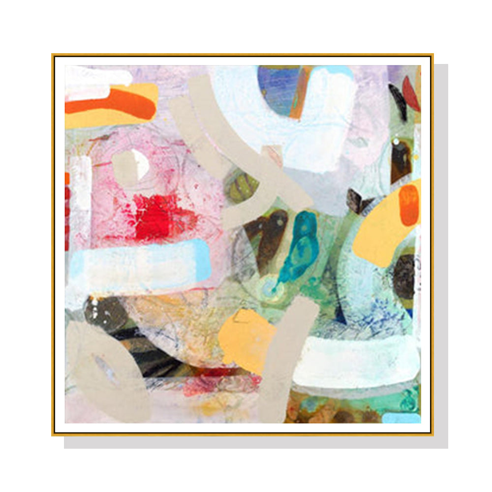 Wall Art 90cmx90cm Changed My Mind IV by Aleah Koury Gold Frame Canvas - ShopFrenzy