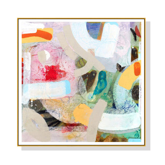 Wall Art 90cmx90cm Changed My Mind IV by Aleah Koury Gold Frame Canvas - ShopFrenzy