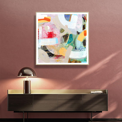 Wall Art 90cmx90cm Changed My Mind IV by Aleah Koury Gold Frame Canvas - ShopFrenzy