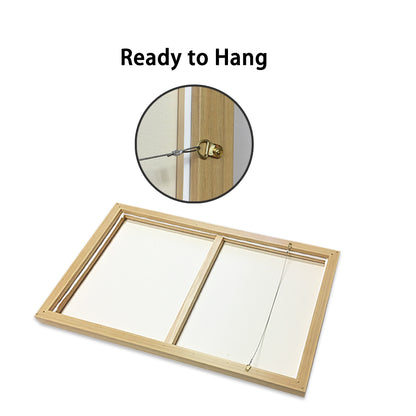 Wall Art 90cmx90cm Changed My Mind IV by Aleah Koury Gold Frame Canvas - ShopFrenzy