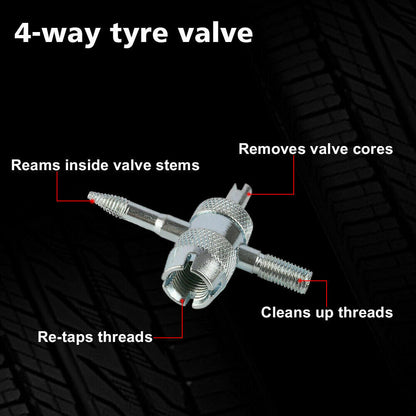 X-BULL Tyre Deflator Tire Air Deflators Rapid With Pressure Gauge Valve Tool 4WD - ShopFrenzy