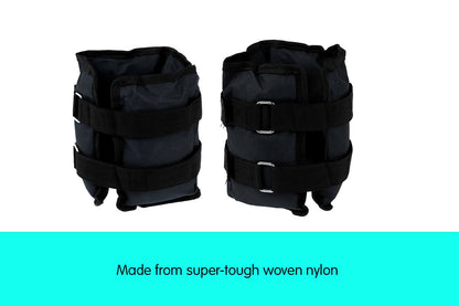 Powertrain Sports Pair 2kg Ankle Weights Home Gym Equipment Wrist Fitness Yoga Training Weights - ShopFrenzy