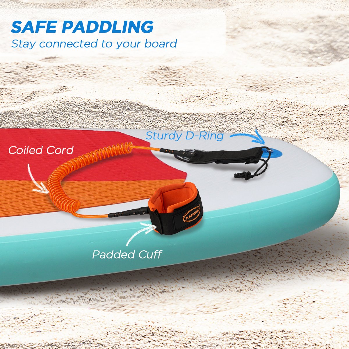Kahuna Hana Safety Leash for Stand Up Paddle Board - ShopFrenzy